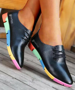 Breathable Leather Stride Harmony Women's Shoes Setupmarks