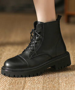 Owlkay Comfortable Flat Bottom Soft Thick Sole Short Boots