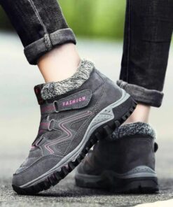 Owlkay Snowy Villia Leather Ankle Boots