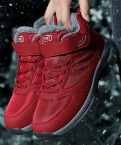 Owlkay Snowy Villia Leather Anti-skid Ankle Boots