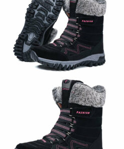 Owlkay Snowy Villia Leather Tall Boots