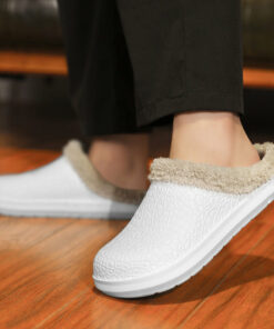 Owlkay Winter Couples Half Pack Foot Cotton Slippers