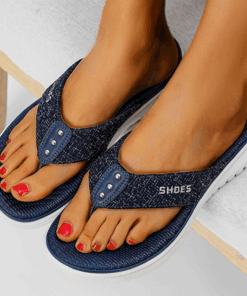 Owlkay Women Flip Flop Slides Comfortable T- Strap Slippers