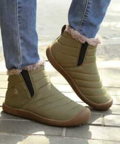 Owlkay Women Warm Shoes Waterproof Non-slip Snow Boots