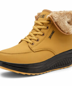 Owlkay Women's Plush Rocking Cotton Boots