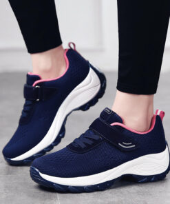Step Into Unmatched Comfort with Owlkay Women's Woven Knit Sneakers Setupmarks