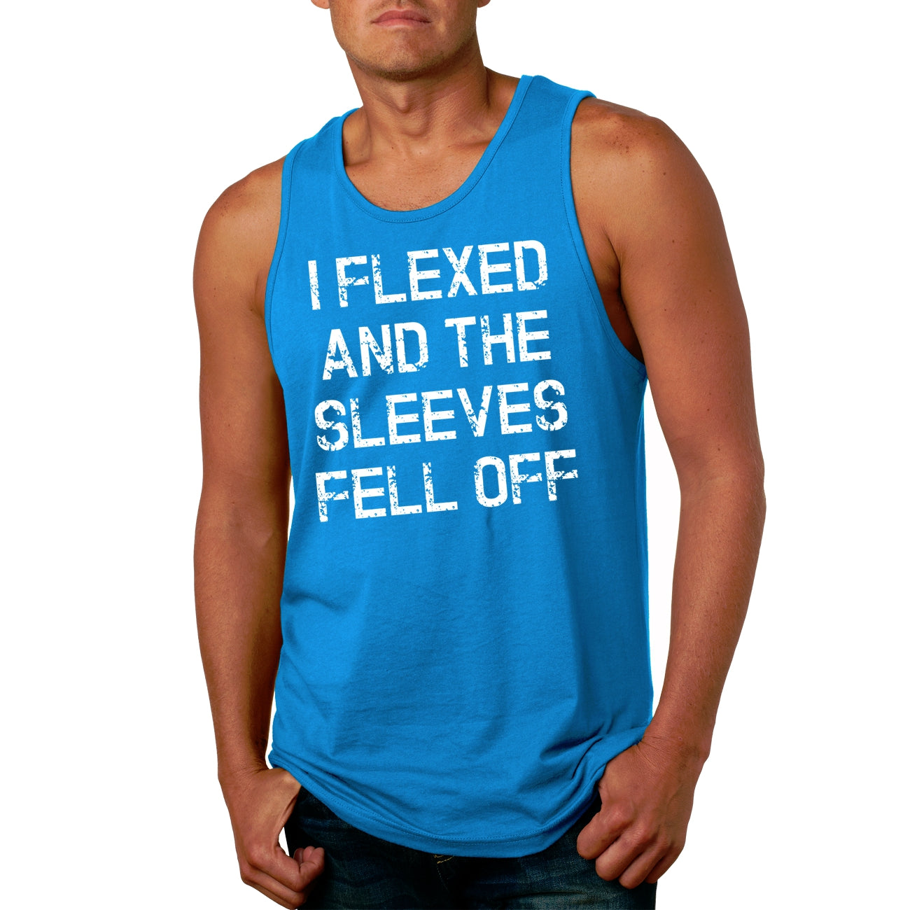 Setupmarks I Flexed And The Sleeves Fell Off Men's Tank Top - Image 21