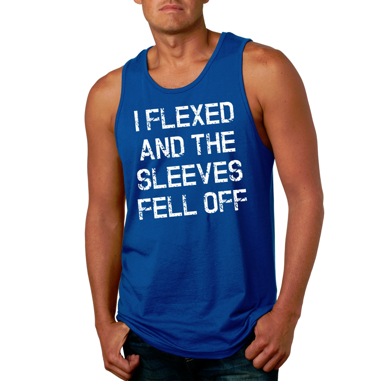 Setupmarks I Flexed And The Sleeves Fell Off Men's Tank Top - Image 20