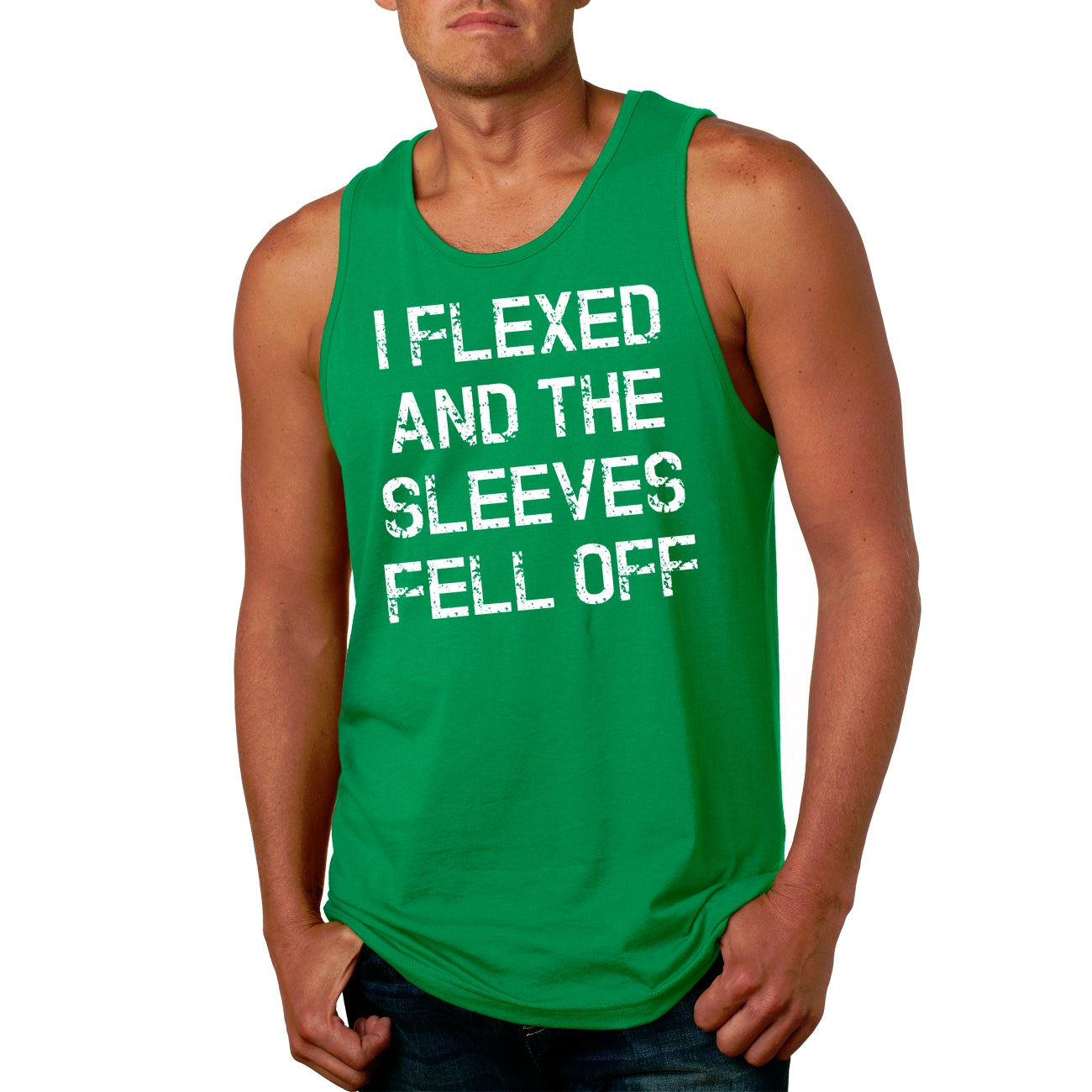 Setupmarks I Flexed And The Sleeves Fell Off Men's Tank Top - Image 18