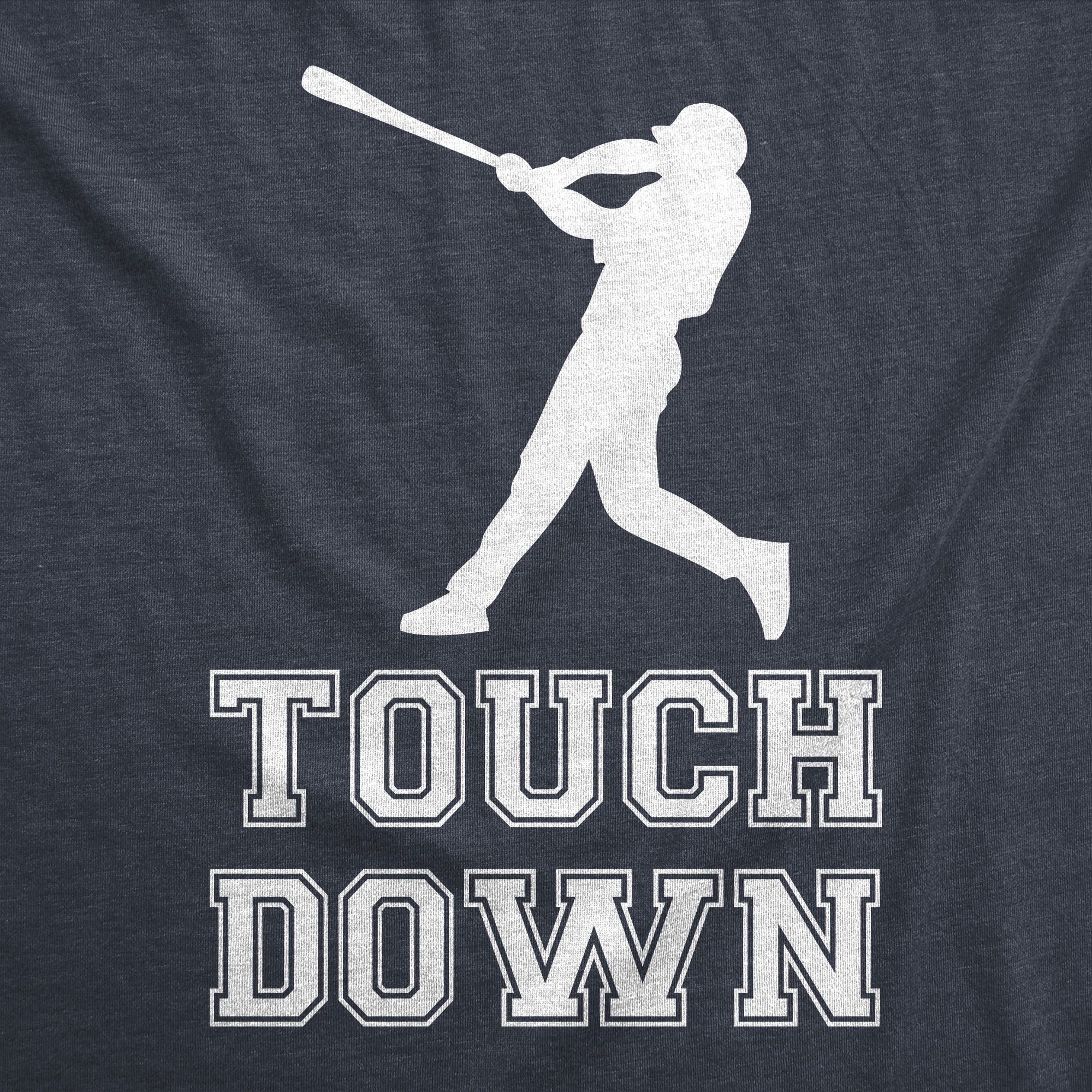 Alternative view of Setupmarks Touch Down Baseball Bat Men's T Shirt