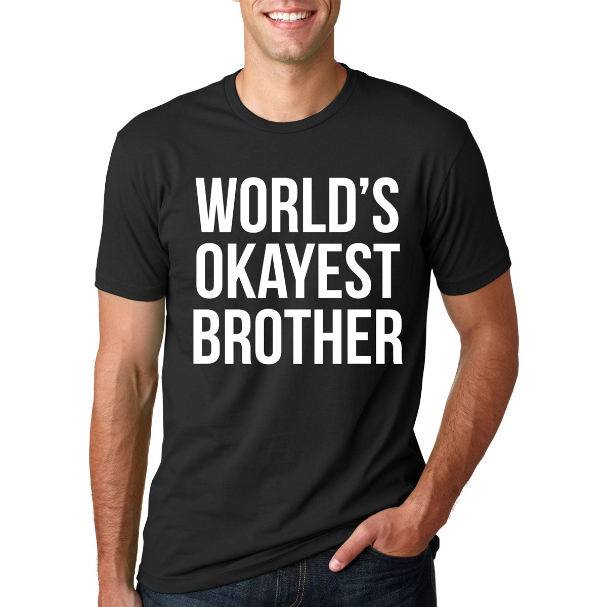 Setupmarks World's Okayest Brother Men's T Shirt - Image 19