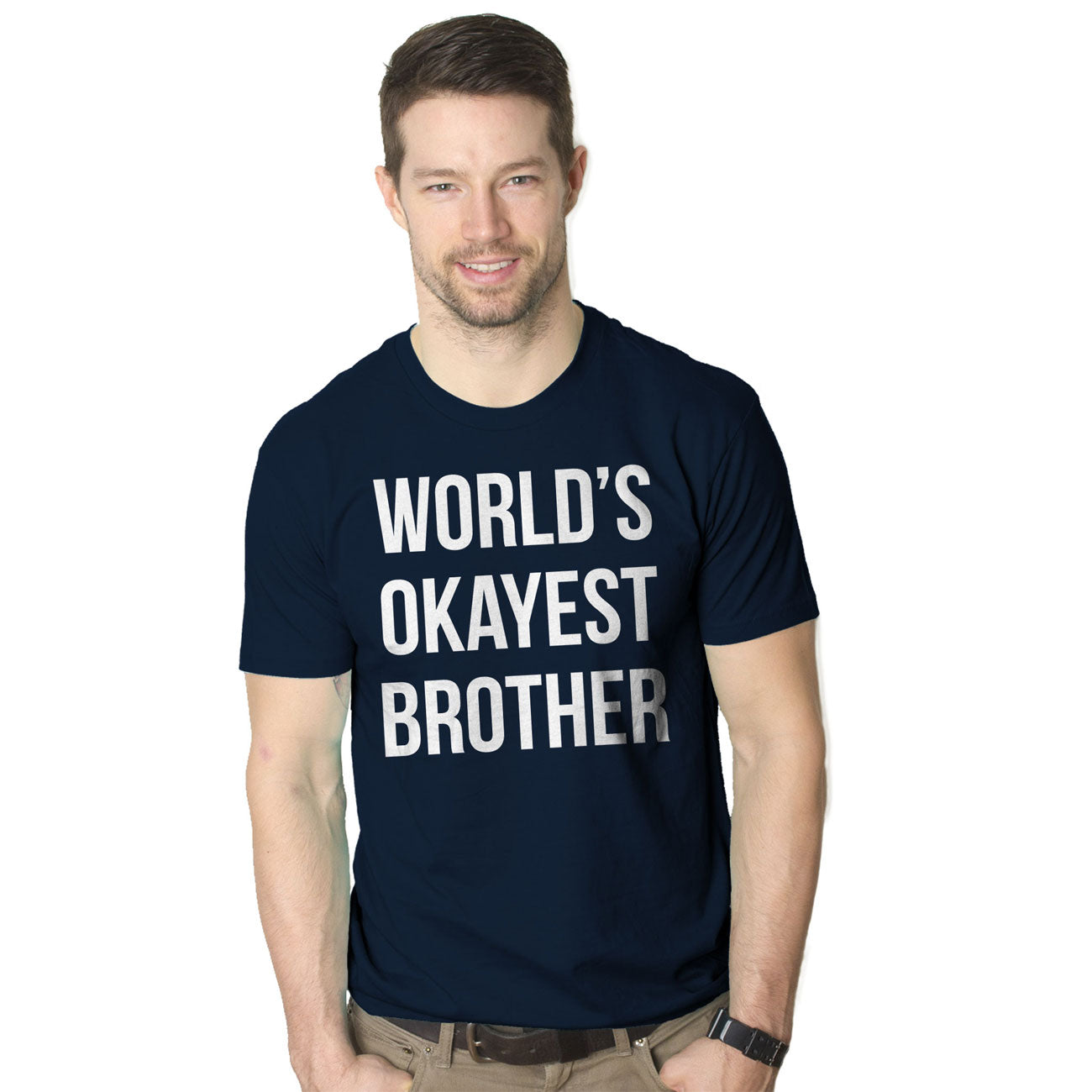 Setupmarks World's Okayest Brother Men's T Shirt - Image 21
