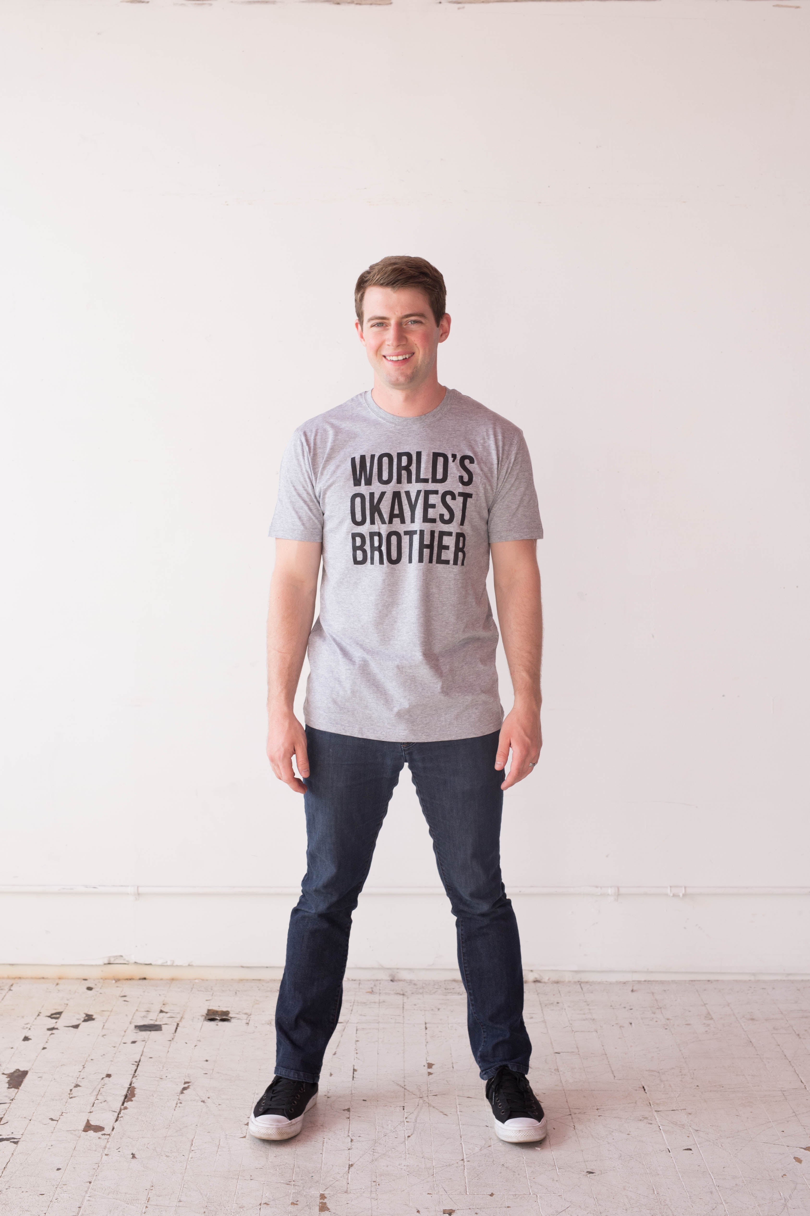 Setupmarks World's Okayest Brother Men's T Shirt - Image 3