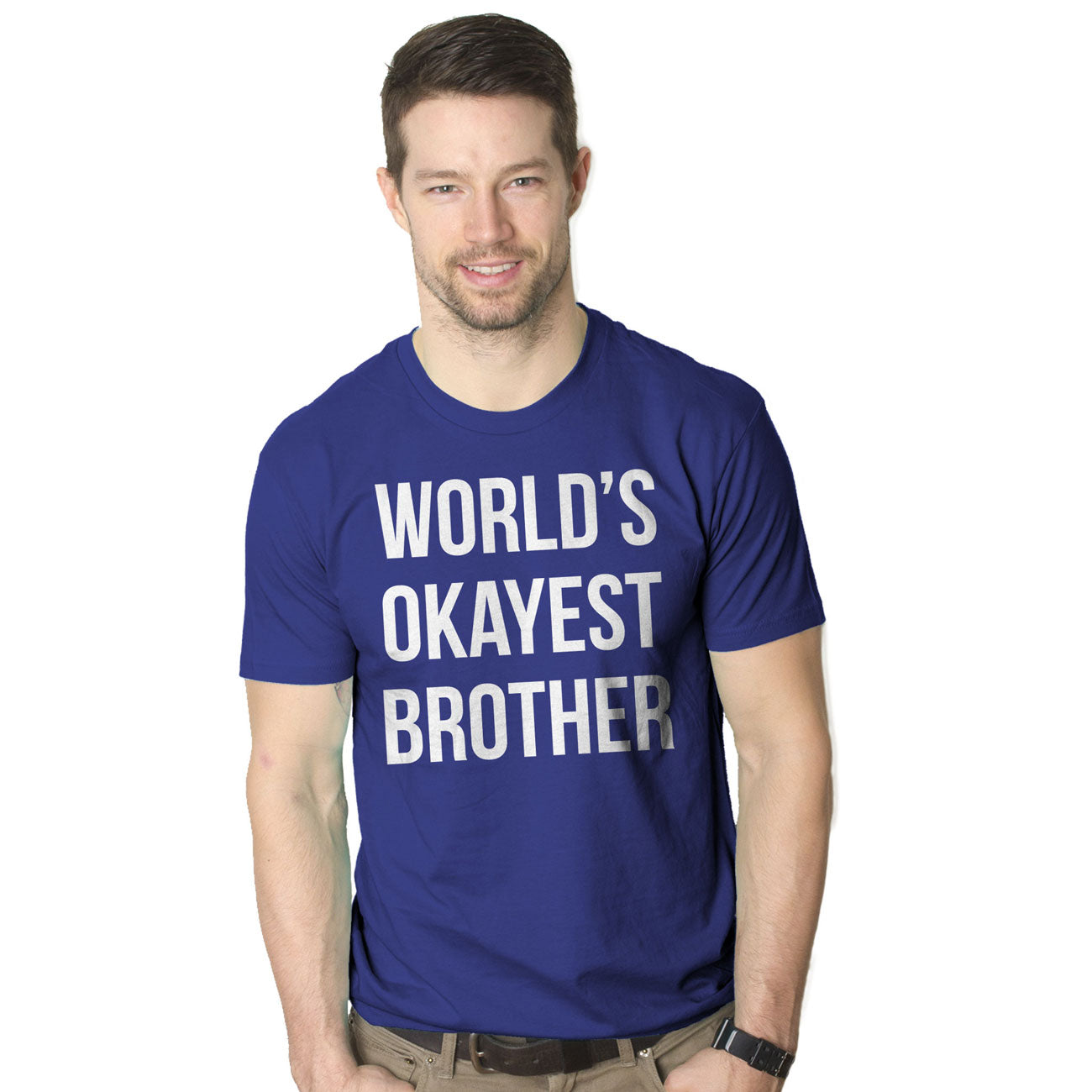 Setupmarks World's Okayest Brother Men's T Shirt - Image 20
