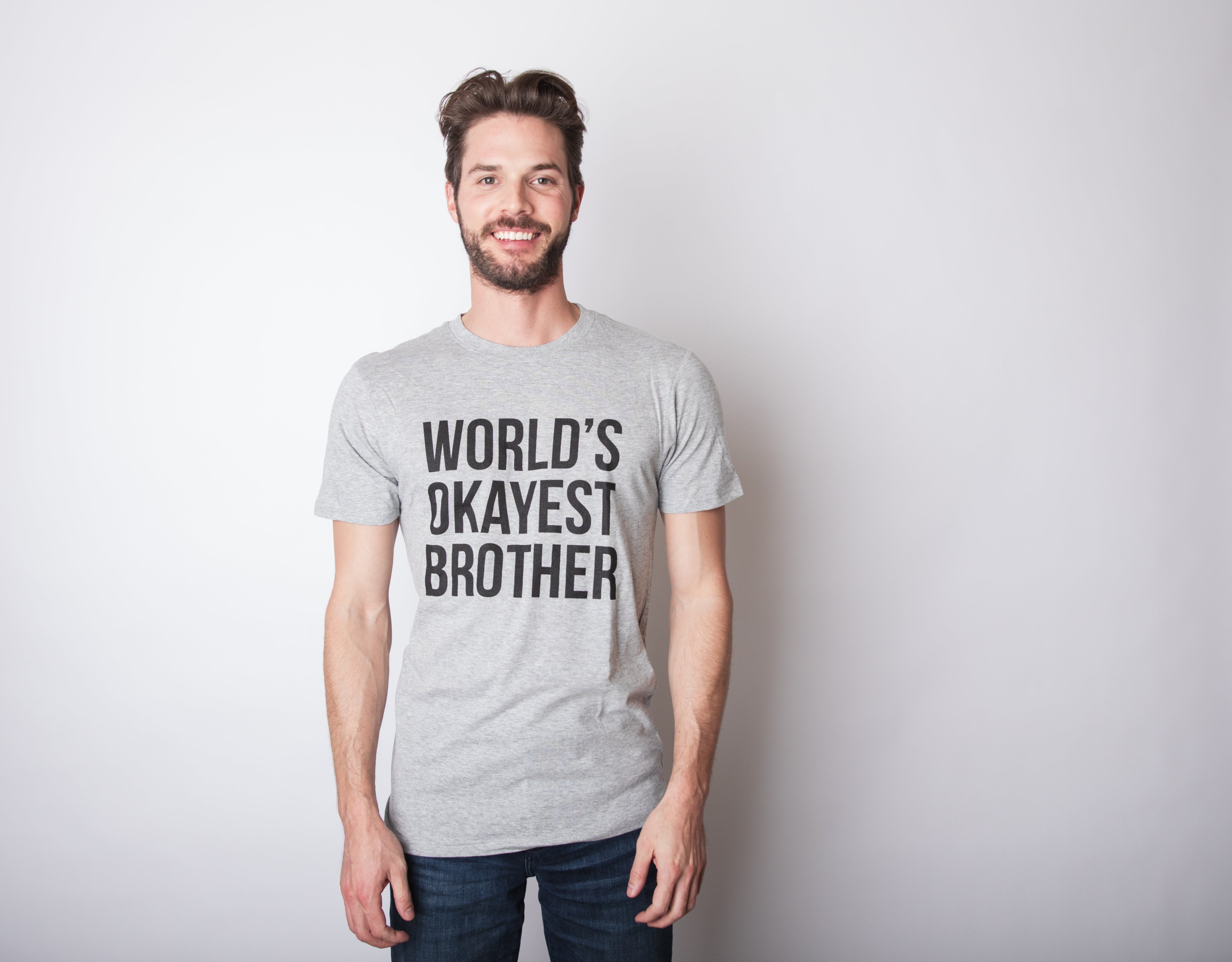 Alternative view of Setupmarks World's Okayest Brother Men's T Shirt